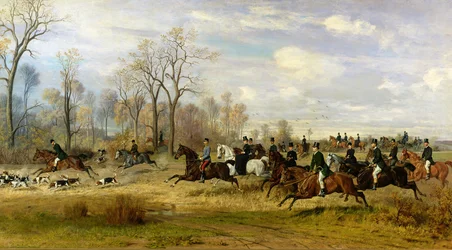 Emperor Franz Joseph I of Austria Hunting to Hounds with the Countess Larisch in Silesia